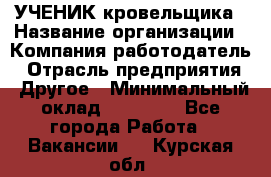 УЧЕНИК кровельщика › Название организации ­ Компания-работодатель › Отрасль предприятия ­ Другое › Минимальный оклад ­ 20 000 - Все города Работа » Вакансии   . Курская обл.